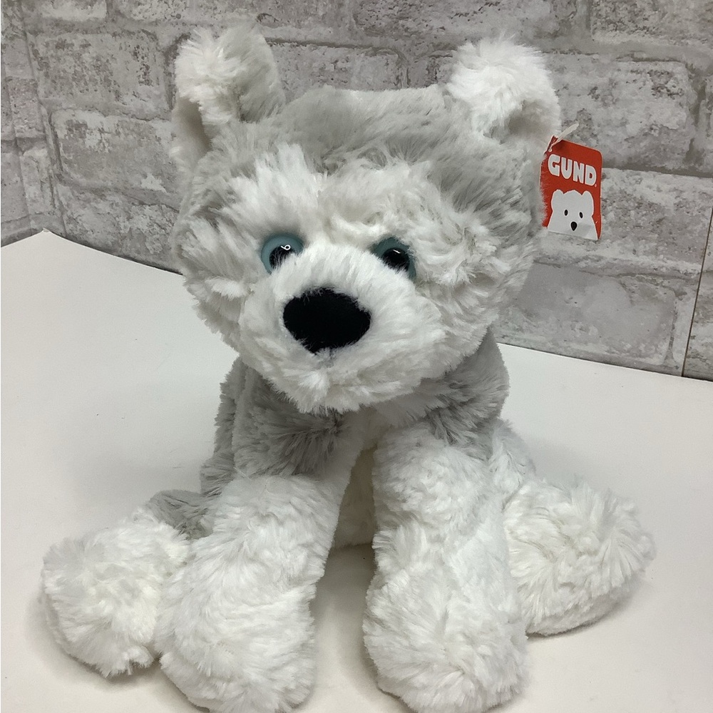 Gund Cozys Husky Dog Plush Stuffed Animal Toy NWT Rare HTF Lovey 10” Gray